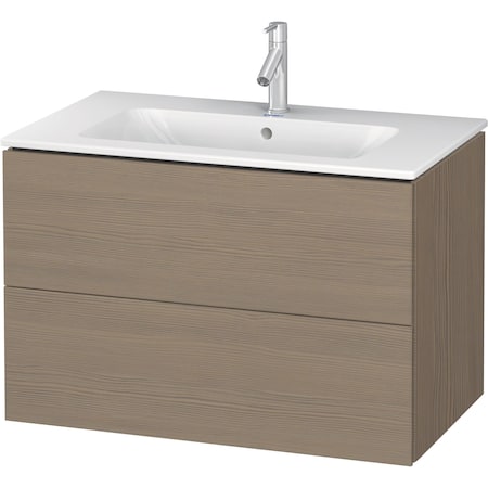 Duravit L-Cube Two Drawer Wall-Mount Vanity Unit Oak Terra LC624103535